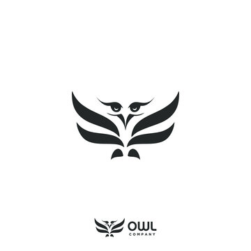 silhouette owl illustration vector eps 10 download