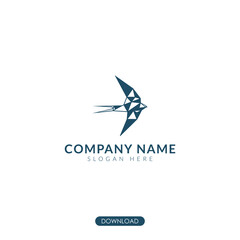 flying bird logo. modern concept linier. suitable for print