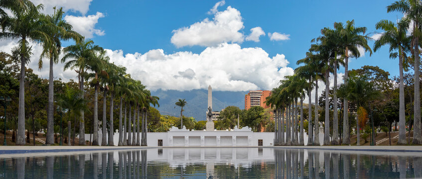 Panoramic view of Paseo Los Proceres in Caracas, Venezuela
