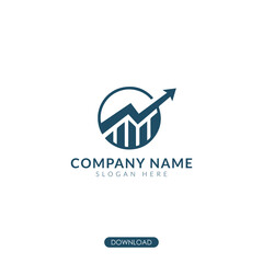 growth logo marketing. finance concept. suitable for print