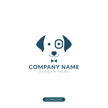 dog mascot portrait flat vector. suitable for emblem. isolated background