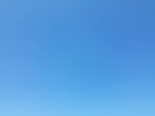 Clear blue sky at noon ,background or texture