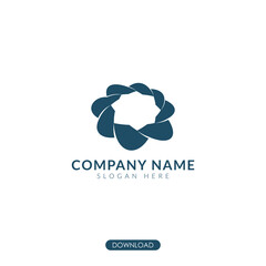 abstract teamwork business logo. support concept. isolated background