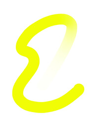 Yellow Hand-Drawn Line - Wavy Gradient With Transparent Background