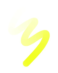 Yellow Hand-Drawn Line - Wavy Gradient With Transparent Background