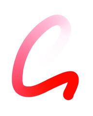 Red Hand-Drawn Line - Wavy Gradient With Transparent Background