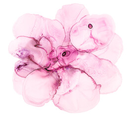 Alcohol ink art. Abstract fluid art painting alcohol ink technique  pink flower