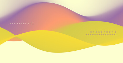 Abstract wavy background with modern gradient colors. Trendy liquid design. Modern pattern. Vector illustration for banners, flyers and presentation.