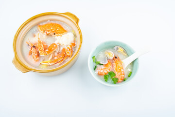 China Guangdong Chaoshan casserole porridge seafood porridge