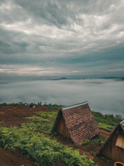 Mountain above the clouds