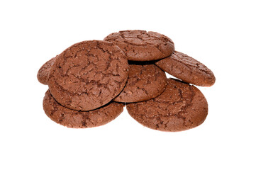 chocolate chip cookie isolated on white background