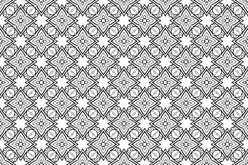 Seamless hand drawn pattern black and white