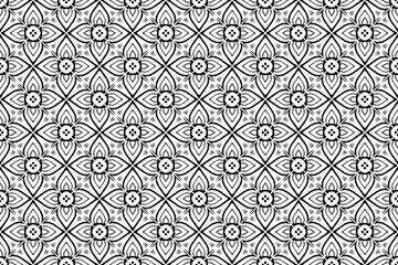 Seamless hand drawn pattern black and white