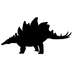 可愛いステゴザウルスのシルエット