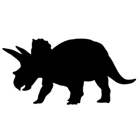 かっこいいトリケラトプスのシルエット