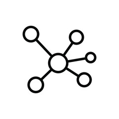 Chemical molecule icon vector graphic illustration