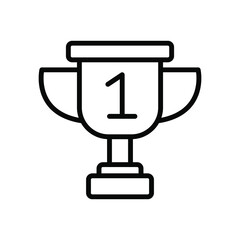 Winner trophy icon vector graphic illustration