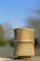 織部湯呑銘節竹-4