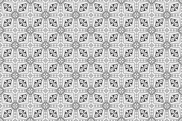Seamless hand drawn pattern black and white