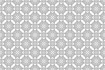 Seamless hand drawn pattern black and white