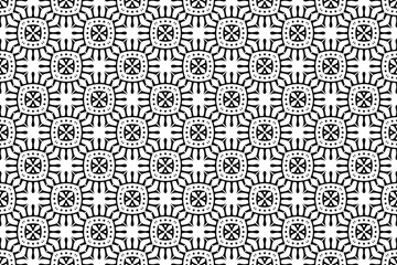 Seamless hand drawn pattern black and white