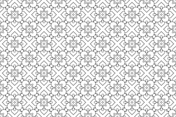 Seamless hand drawn pattern black and white