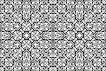 Seamless hand drawn pattern black and white