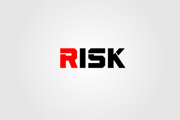 Risk  text message, flat business concept background