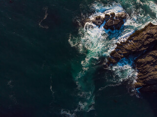 rocks water and landscapes top view, texture