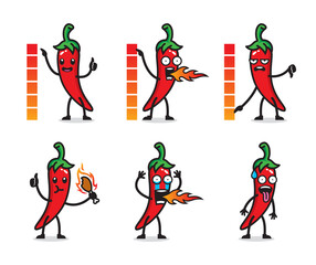 Chilli mascot character vector design