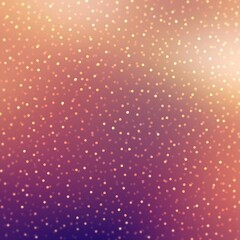 Vintage sparkling toned texture covered shiny particles. Orange halftone color. Empty background.