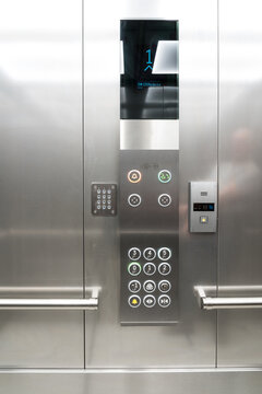 three close elevator in the hall