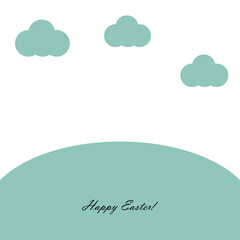 Happy easter card, vector illustration