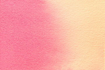 Abstract art background pink and coral colors. Watercolor gradient on canvas.