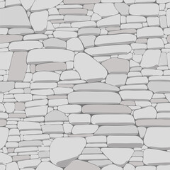 vector seamless gray stone wall texture - 416213429
