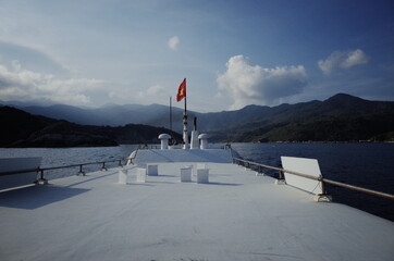 Vietnam NHA TRANG, beach and the ship,