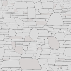 vector seamless gray stone wall texture - 416213467