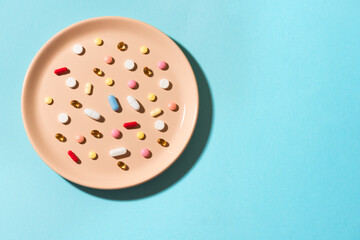 Pills on plate