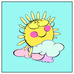 Day - the sun on the clouds