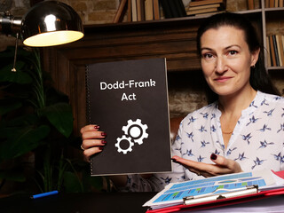  Dodd-Frank Act inscription on blank notepad.