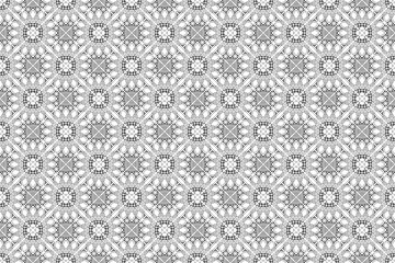 Seamless hand drawn pattern black and white