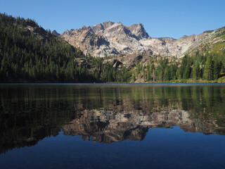 A mountain and its reflection in Northern California