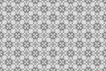 Seamless hand drawn pattern black and white