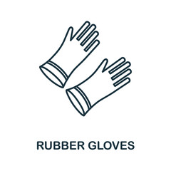 Rubber Gloves icon. Simple element from personal hygiene collection. Creative Rubber Gloves icon for web design, templates, infographics and more