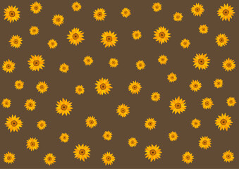 seamless pattern with yellow flowers