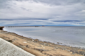 Old Wharf in the Harbor of Punta Arenas, Patagonia, Chile