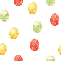 Easter eggs seamless pattern.