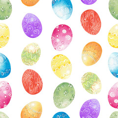 Easter eggs seamless pattern.