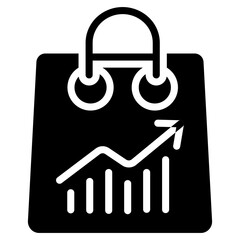 Fototapeta premium Modern style vector of data shopping bag icon