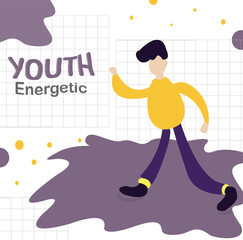 YOUTH ENERGETIC FLAT DESIGN